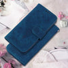 For Realme 13+ Global Butterfly Rose Embossed Leather Phone Case(Blue)