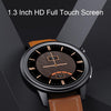LOANIY E80 1.3 Inch Heart Rate Detection Smart Watch, Color: Black Silicone