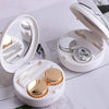 Portable Beauty Lens Care Double Box Contact Lens Case(Rose Gold)