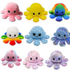 Flipped Octopus Doll Double-Sided Flipping Doll Plush Toy(Light Blue + Dark Blue)