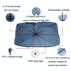 140x79cm Car Front Gear Opening Style Insulated Sun Protection Parasol(Black Base Cloth)