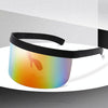 Anti-peeping Sun Mirror Integrated Anti-foam Sunscreen Mask, Color:Black Frame Rainbow