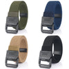 Men Lightweight Metal Free Casual Elastic Belt, Length: 120cm(Plain Weave Army Green)