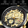 VAVA VOOM 2311P-FK Rose Gold Shell Brown Belt Men Waterproof Sports Luminous Calendar Casual Quartz Hollow Watch