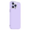 For iPhone 15 Pro Nano Lens Cover Liquid Silicone Phone Case(Light Purple)