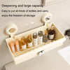 Suction Cup Wall Mounted Bathroom Shelf Drainage Detachable Storage Rack Hanging Basket, Style: 2 Layers Large White