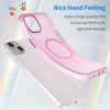For iPhone 15 Plus MagSafe Frosted Translucent TPU + PC Full Coverage Phone Case(Pink)
