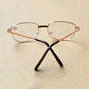 Full Metal Frame Resin Lenses Presbyopic Glasses Reading Glasses +2.00D(Gold)