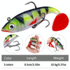 5pcs /Pack HENGJIA SO071 T-Tail Lead Fishing Lure Lua Fishing Soft Bait, Size: 8.5cm 10.6g(Green)