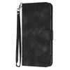 For Samsung Galaxy A26 5G Line Pattern Skin Feel Leather Phone Case(Black)