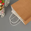 10 PCS Elegant Kraft Paper Bag With Handles for Wedding/Birthday Party/Jewelry/Clothes, Size:16x22x8cm(White Kraft)