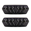 2 PCS KC670 Motorcycle Integrated Flashing Turn Signal Brake Tail Light for Honda MSX125 CBR650F CTX700(Transparent Black)