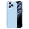 For iPhone 11 Pro Max Nano Lens Cover Liquid Silicone Phone Case(Light Blue)
