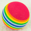 Pet Toy Foam Ball Dog Cat Rainbow Ball Toy(Rainbow)