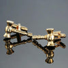 Men Brass Plated Shirt Cufflinks, Color: Gold Hammer