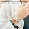 1pair OLEVS 5563 Couple Luminous Waterproof Quartz Watch(White + Gold)