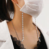 Retro Love Pearl Multi-Purpose  Anti-Lost Hanging Mask Glasses Chain(Silver)