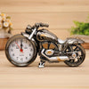 Cartoon Motorcycle Alarm Clock Bedroom Plastic Pointer Alarm Clock, Size: 23*13*6cm(Black, Gold)