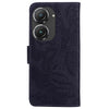 For Asus Zenfone 9 Tiger Embossing Pattern Flip Leather Phone Case(Black)