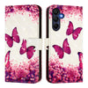 For Samsung Galaxy A26 5G 3D Painting Horizontal Flip Leather Phone Case(Rose Butterfly)