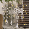 5pcs /Set Christmas Acrylic Clear Pendant Snowflake Icicle Crystal Ornaments Xmas Tree Hanging Decoration