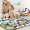 130 x 100cm Engineering Parking Scene Play Mat Outdoor Picnic Beach Mat