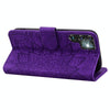 For Samsung Galaxy S25 Ultra 5G Mandala Embossed Dual-Fold Calf Leather Phone Case(Purple)