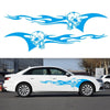 2 PCS/Set D-964 Skull Flame Pattern Car Modified Decorative Sticker(Blue)