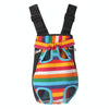 XL Rainbow Pet Chest Carrier Backpack - Breathable Canvas