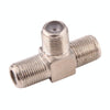F-Type Splitter Adapter 3 Way Female to 2 Way Female Coax CCTV