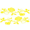 2 PCS/Set D-545 Rose Pattern Car Modified Decorative Sticker(Yellow)
