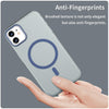 For iPhone 11 MagSafe Frosted Translucent TPU + PC Full Coverage Phone Case(Dark Blue)
