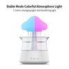 CH06 300ml Rain Humidifier Mushroom Cloud Colorful Night Lamp Aromatherapy Machine, Style: Without Remote Controller(Light Wood Grain)