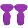 1pair 2 in 1 Half Size Forefoot Pad Anti-drop Sandal Heel Sticker(Purple Silicon)