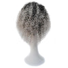 T191006 European and American Wig Headgear with Short and Small Curly Hair for Women (Grey)