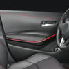 0.5m Car Center Console Interior Modification Leather Gap Strip(Black Blue)
