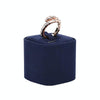 4.5x4.5x4cm Rectangular Ring Holder Jewelry Display Props Blue Microfiber Window Necklace Earring Ring Stand