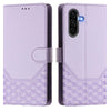 For Samsung Galaxy A56 5G Honeycomb Embossing RFID Leather Phone Case(Light Purple)