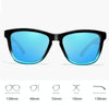 Unisex Retro Fashion Plastic Frame UV400 Polarized Sunglasses  (Gradient Black + Blue)