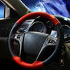 Four Seasons Genuine Leather Hand-stitched Car Adaptation Steering Wheel Cover for 38cm Steering Wheel