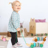 Children Number Puzzle Arithmetic Multicolor Rotating Shaft Baby Early Education Wooden Teaching Kids, Style: Bear Pink