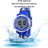 JNEW A380-20092 Children Cartoon 3D Pirate Ship Waterproof Time Cognitive Multifunction Sports LED Electronic Watch(Blue)