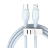 KUULAA KL-X57 30W USB-C/Type-C to 8 Pin Liquid Silicone MFI Data Cable, Length:2m(Light Blue)