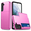 For Samsung Galaxy S25 5G Shockproof Armor Phone Case with Card Slot(Rose Red)