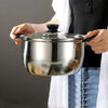 Single Layer 26cm Stainless Steel Thickened Soup Pot Small Stew Pot Induction Gas Stove Universal Pots