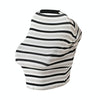 Multifunctional Cotton Nursing Towel Safety Seat Cushion Stroller Cover(Three-color Stripes)