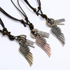 Personalized Angel Wings Pendant Adjustable Simple Long Necklace(Red Bronze)