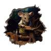 3D Cartoon Mouse Wall Stickers Home Kitchen Animal Decorative Decals, Model: CT70176G-T