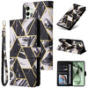 For Samsung Galaxy S24 FE 5G Marble Bronzing Stitching Leather Phone Case(Black)