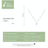 S925 Sterling Silver Dream Star Moon Zircon Women Nacklace Jewelry